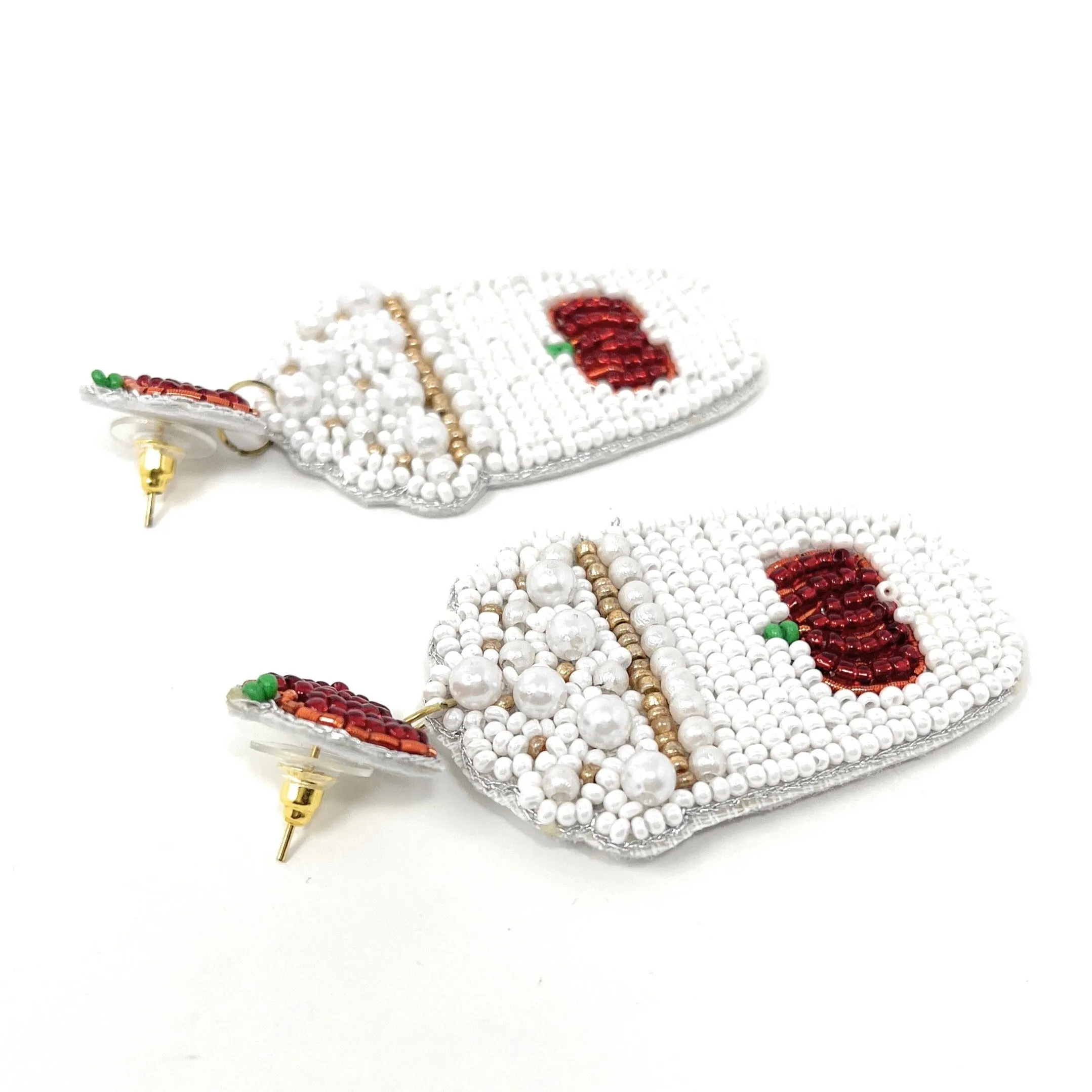 Pumpkin Spice Latte Beaded Earrings