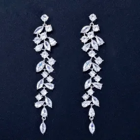 "Ameerah" - Cubic Zirconia Bridal Earrings - Available in Silver, Rose Gold and Yellow Gold