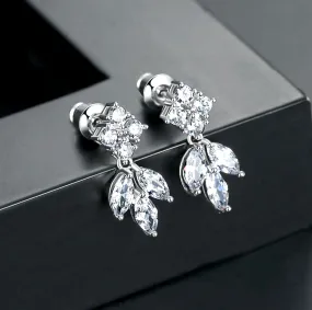 "Linh" - Minimalist Cubic Zirconia Bridal Earrings