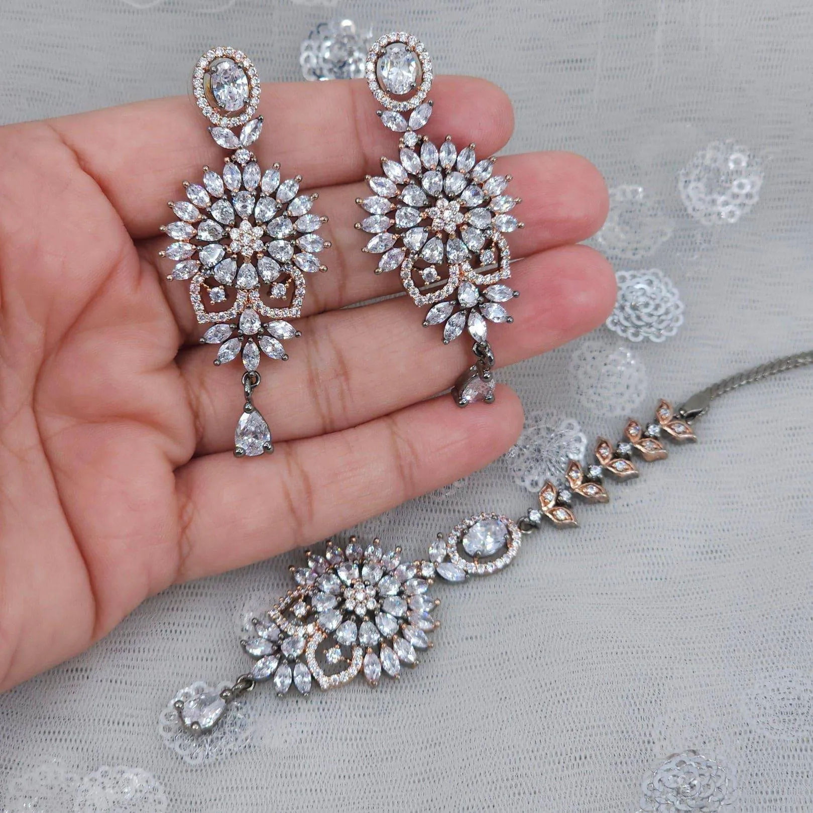 Rania AD Earrings Tikka Set