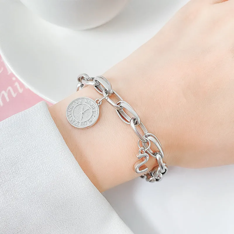 Retro Personality Bracelet Women's Titanium Steel Bracelet Fashion