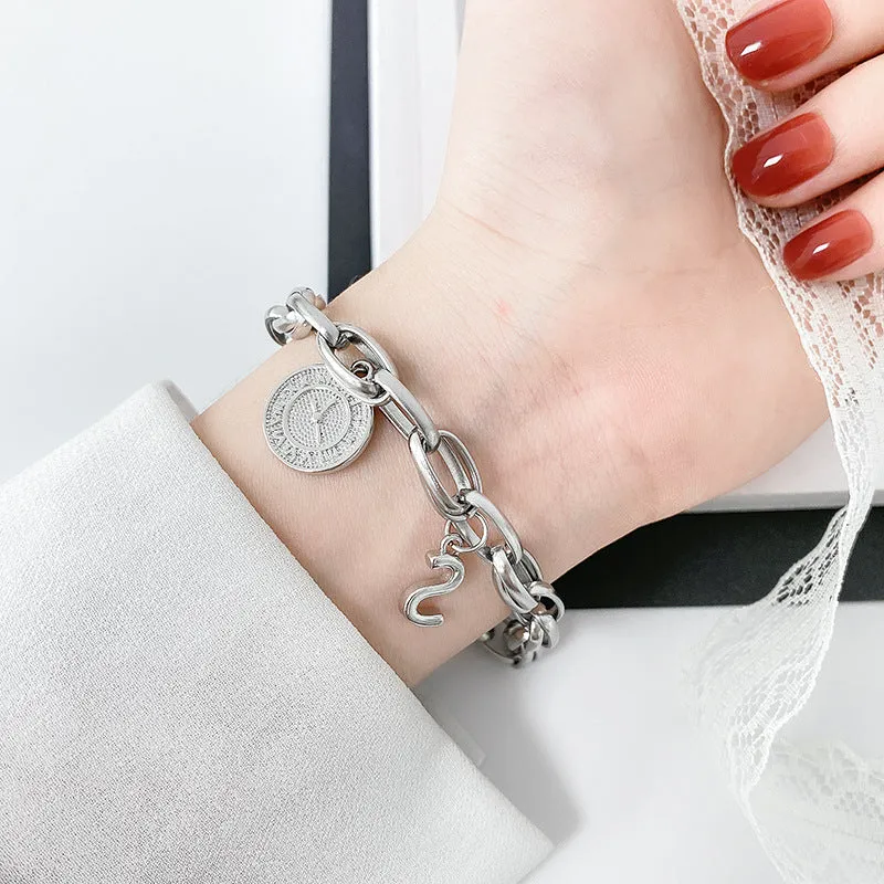 Retro Personality Bracelet Women's Titanium Steel Bracelet Fashion