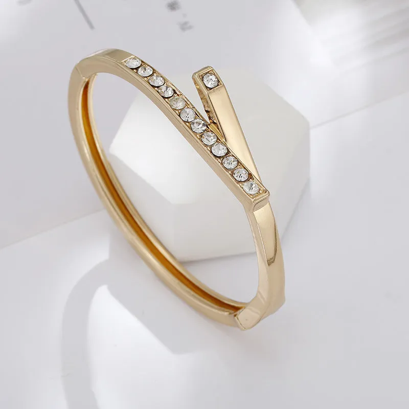 Rose Gold Titanium Steel Minimalist Bracelet - Vienna Verve Collection