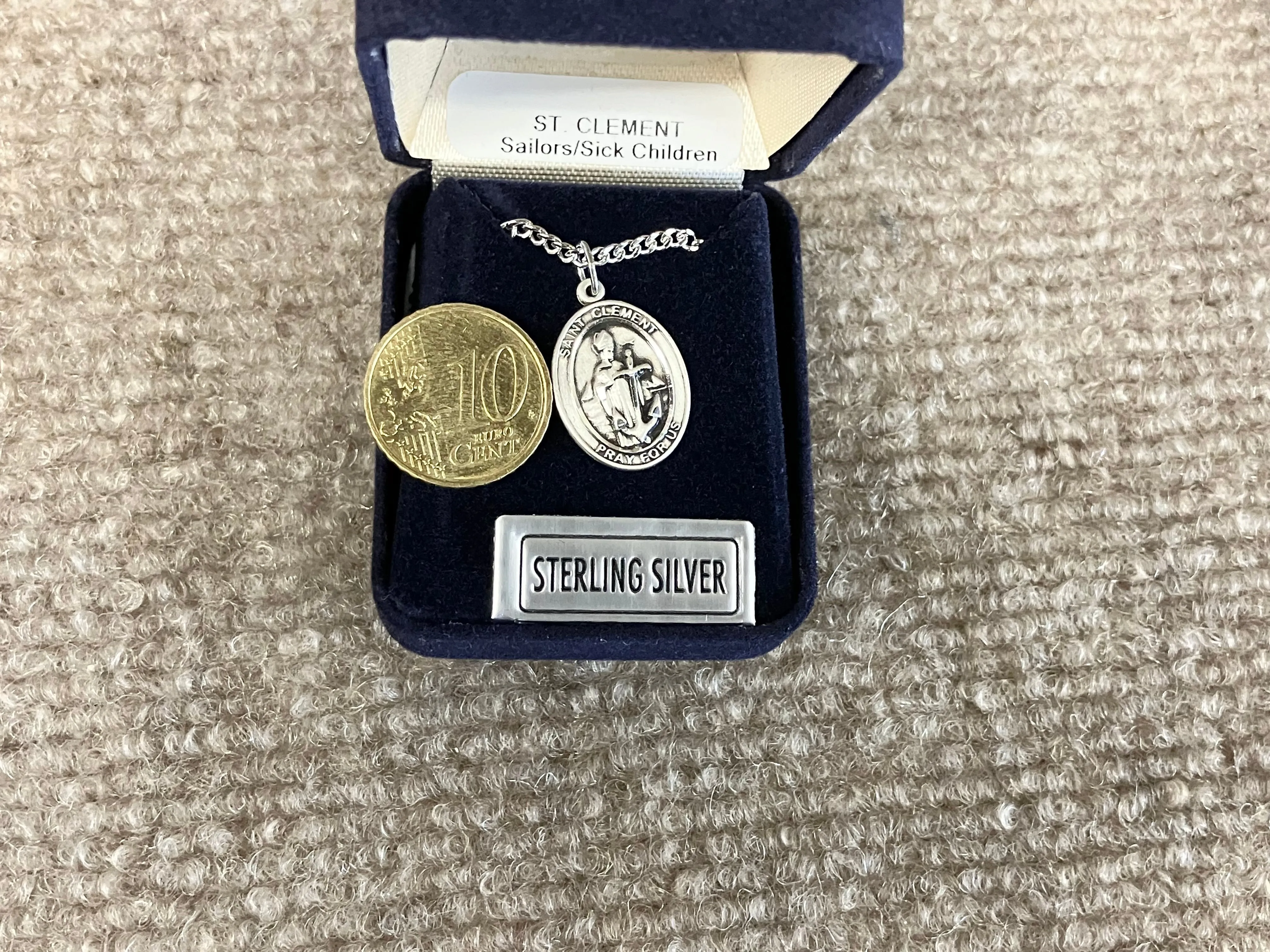 Saint Clement Silver Pendant With Chain
