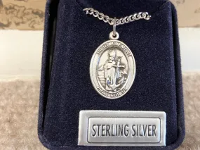Saint Clement Silver Pendant With Chain