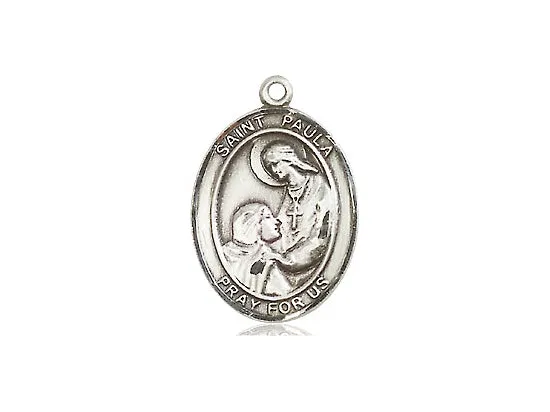 Saint Paula Silver Pendant With Chain Religious