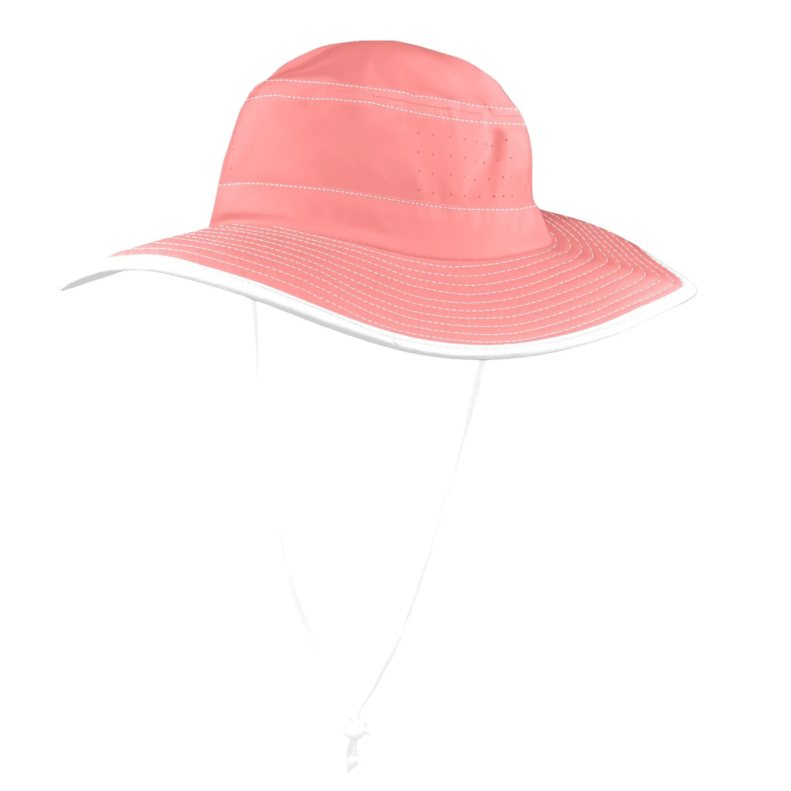 salmon solid one Wide Brim Bucket Hat
