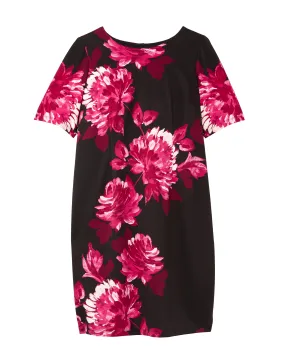 Sandalwood Short Sleeve Dress | Black / Pink