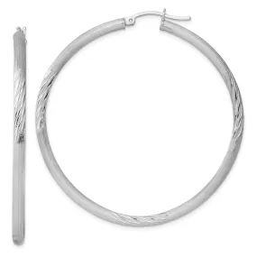 Silver D.C Hollow Round Hoop Hing Earrings