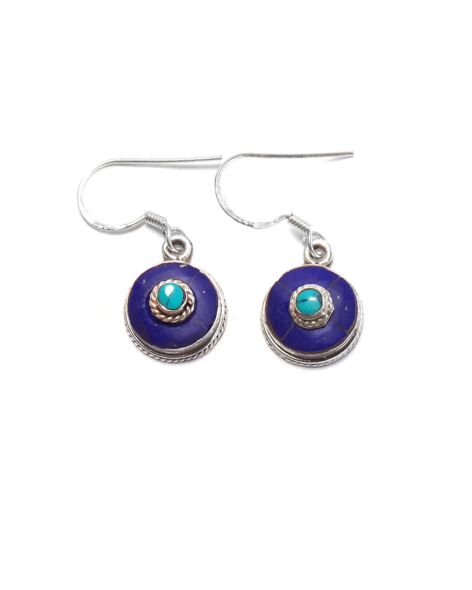 Small Round Tibetan Earrings