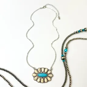 Southern Darling Necklace with Faux Ivory Stone Cluster