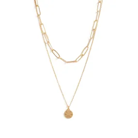 Splendid Iris Layer ChainNecklace - Gold