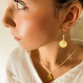 Stem "WaxSeal" Gemstone Earring