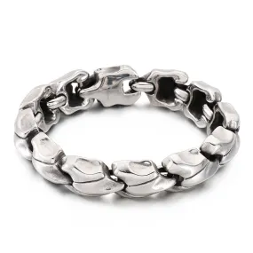Stylish Punk-Inspired Titanium Steel Men's Bracelet for Cross-Border Fashion