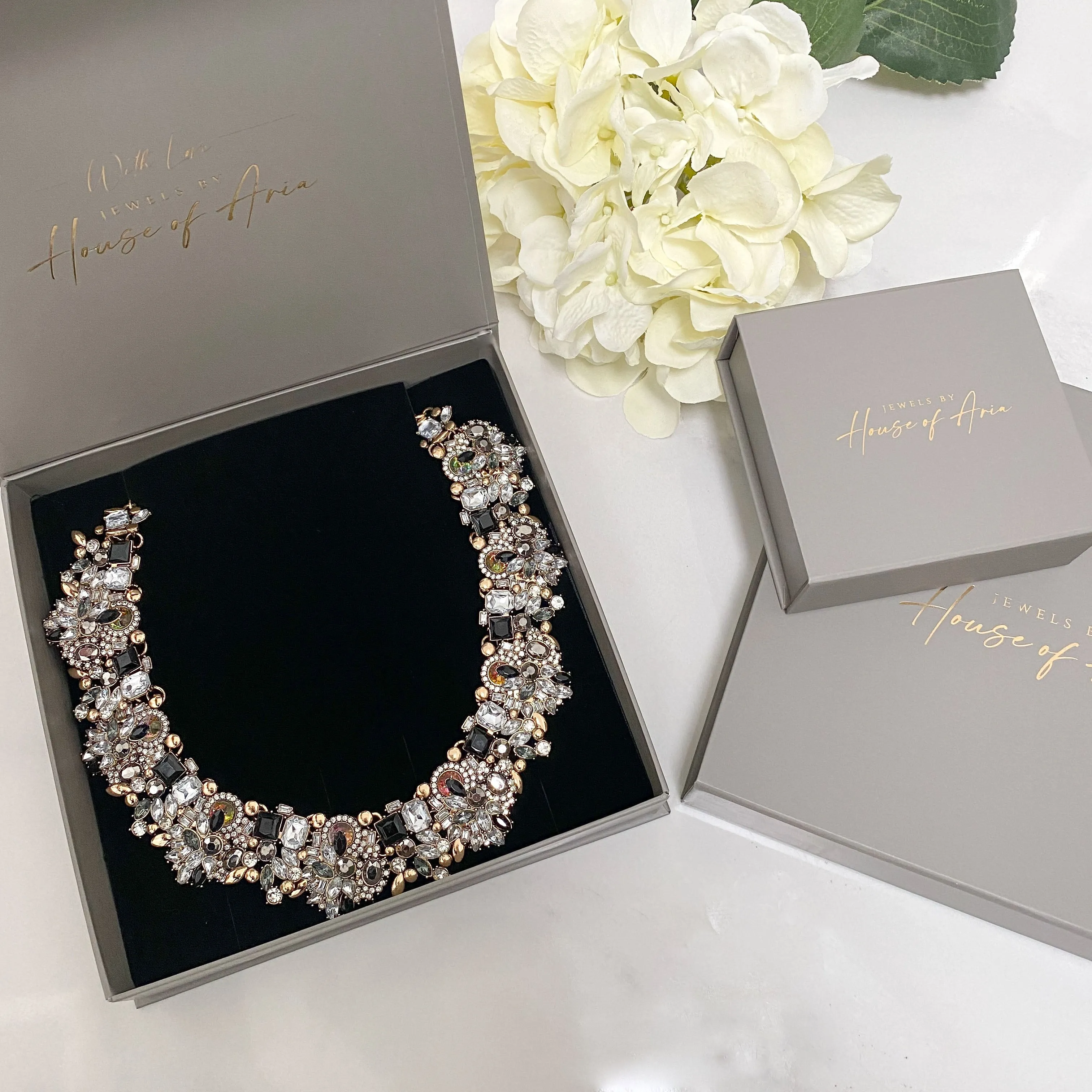 SUZIE Gold Crystal Pendant Necklace