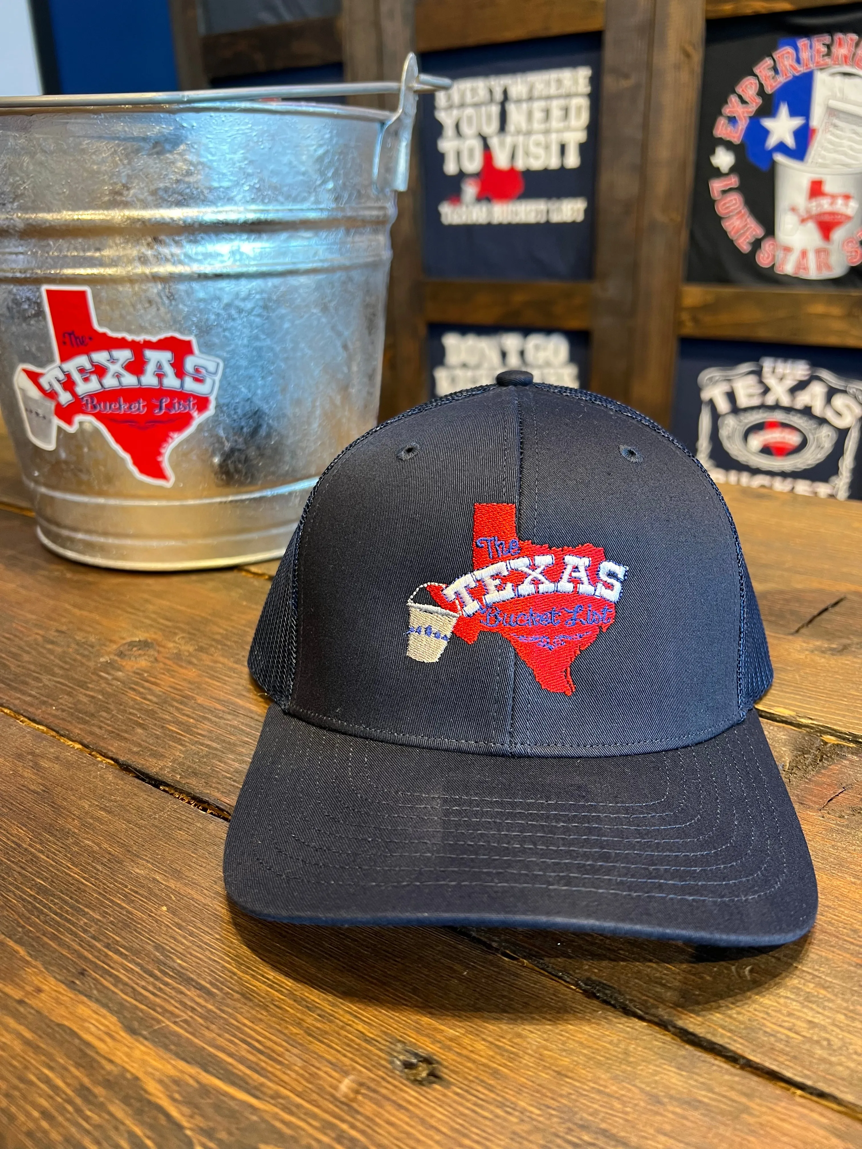 The Texas Bucket List Official Cap - Navy/Navy