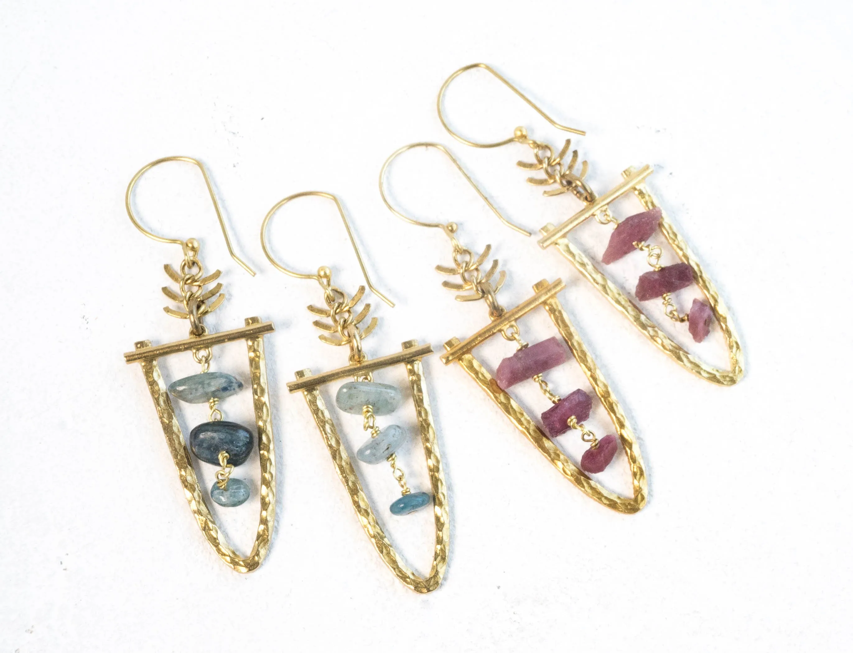 THEIA/ Raw Kyanite Chandelier Earrings