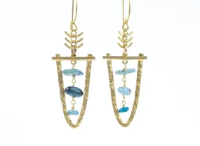 THEIA/ Raw Kyanite Chandelier Earrings