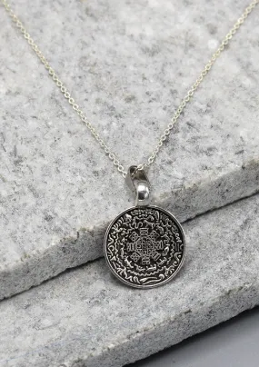 Tibetan Mandala and 8 Auspicious Symbol Carving Pendant