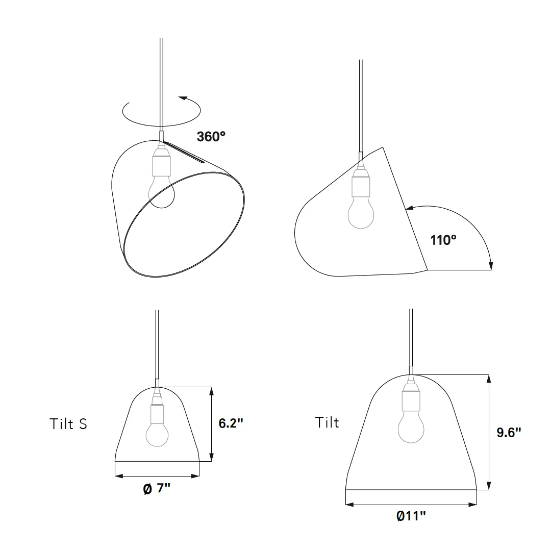 Tilt Pendant - Large