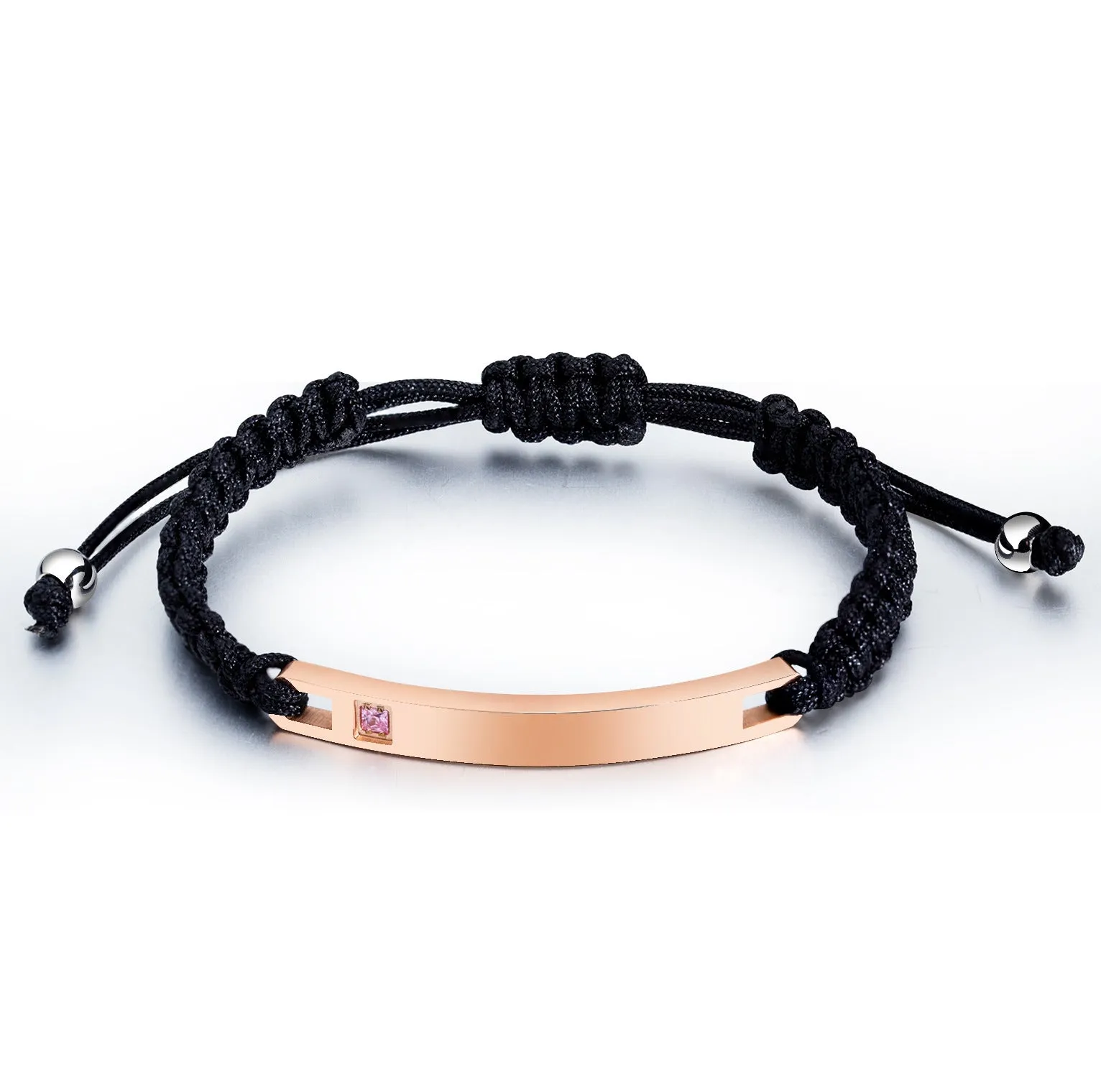 Titanium steel couple braided bracelet