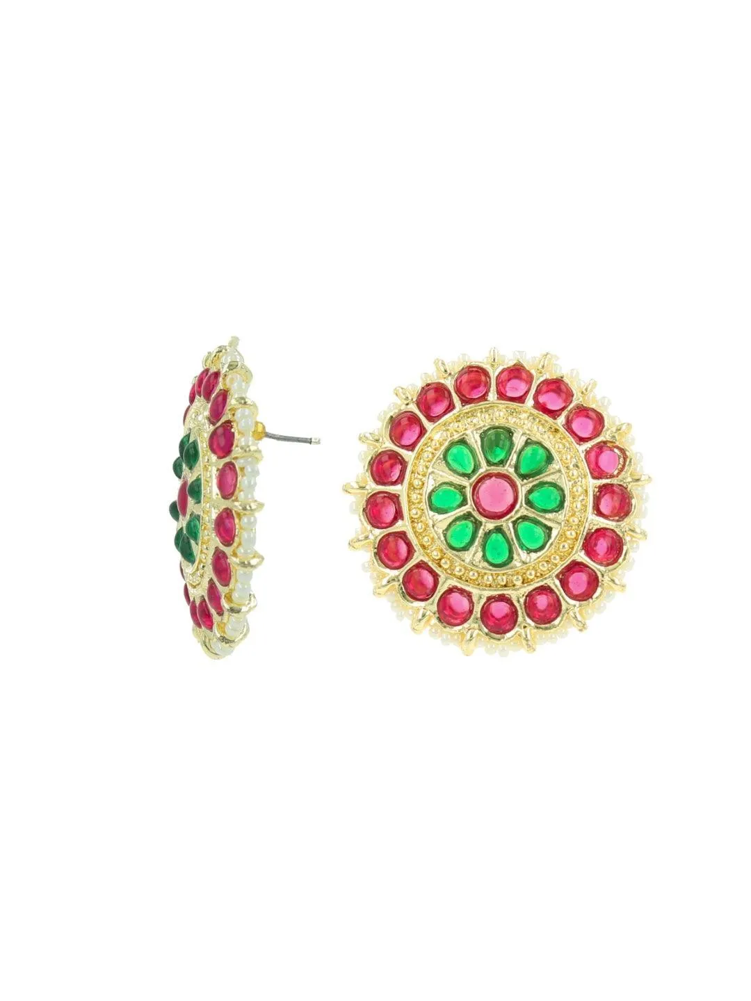 Traditional Stud Earring Red