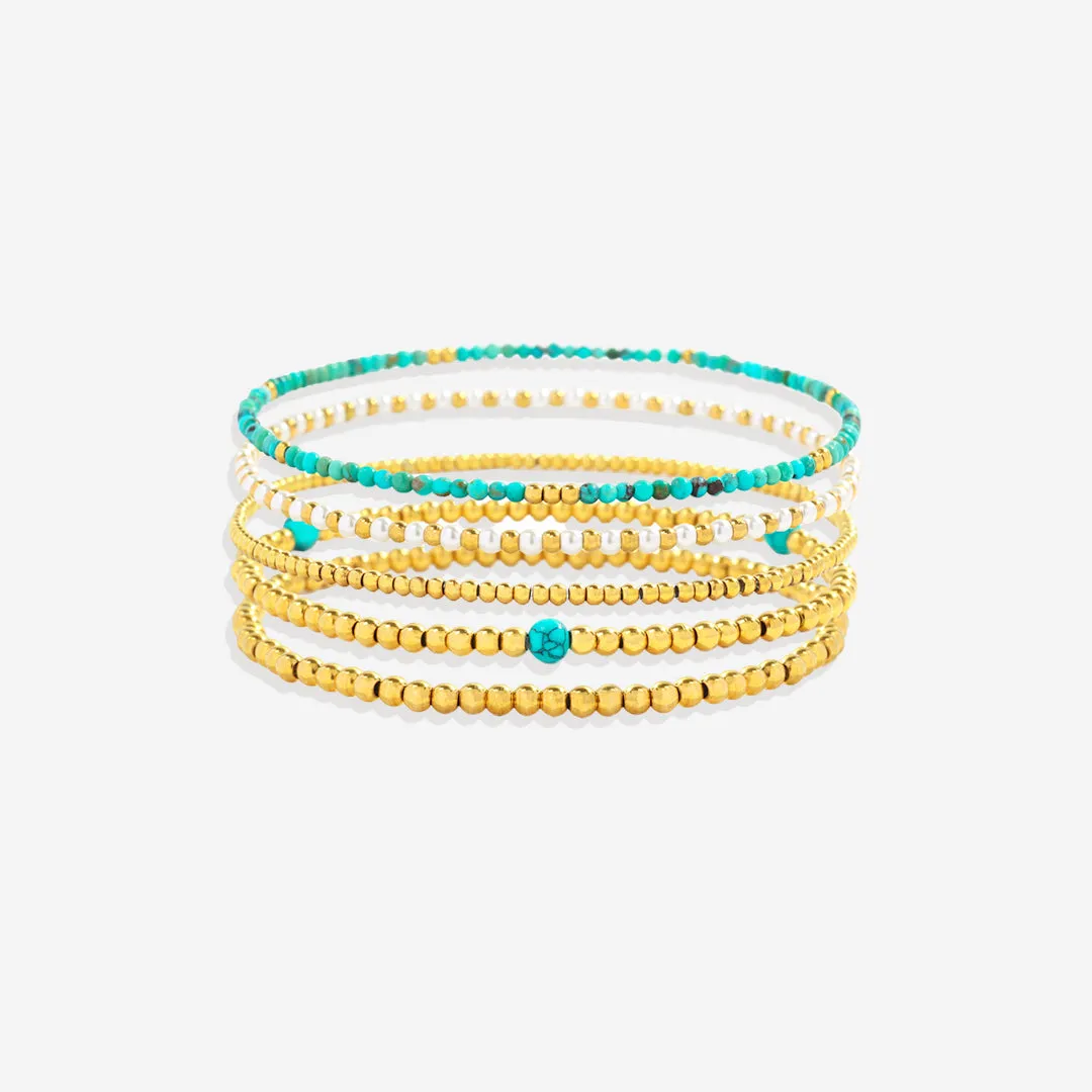 Turquoise Bracelet Stacking Set