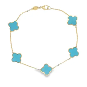 Turquoise Clover Bracelet 11.00 mm