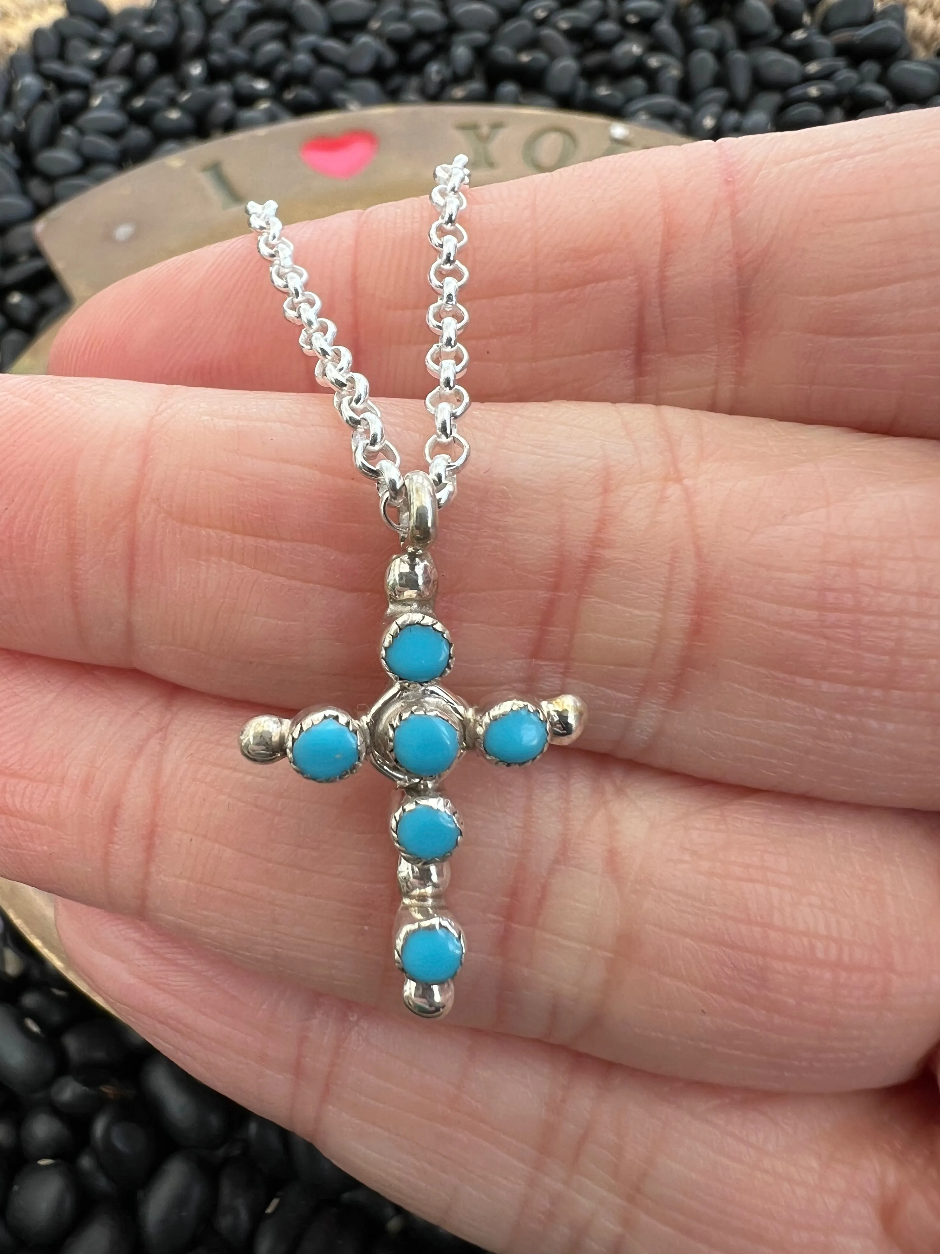 Turquoise Cross Necklace