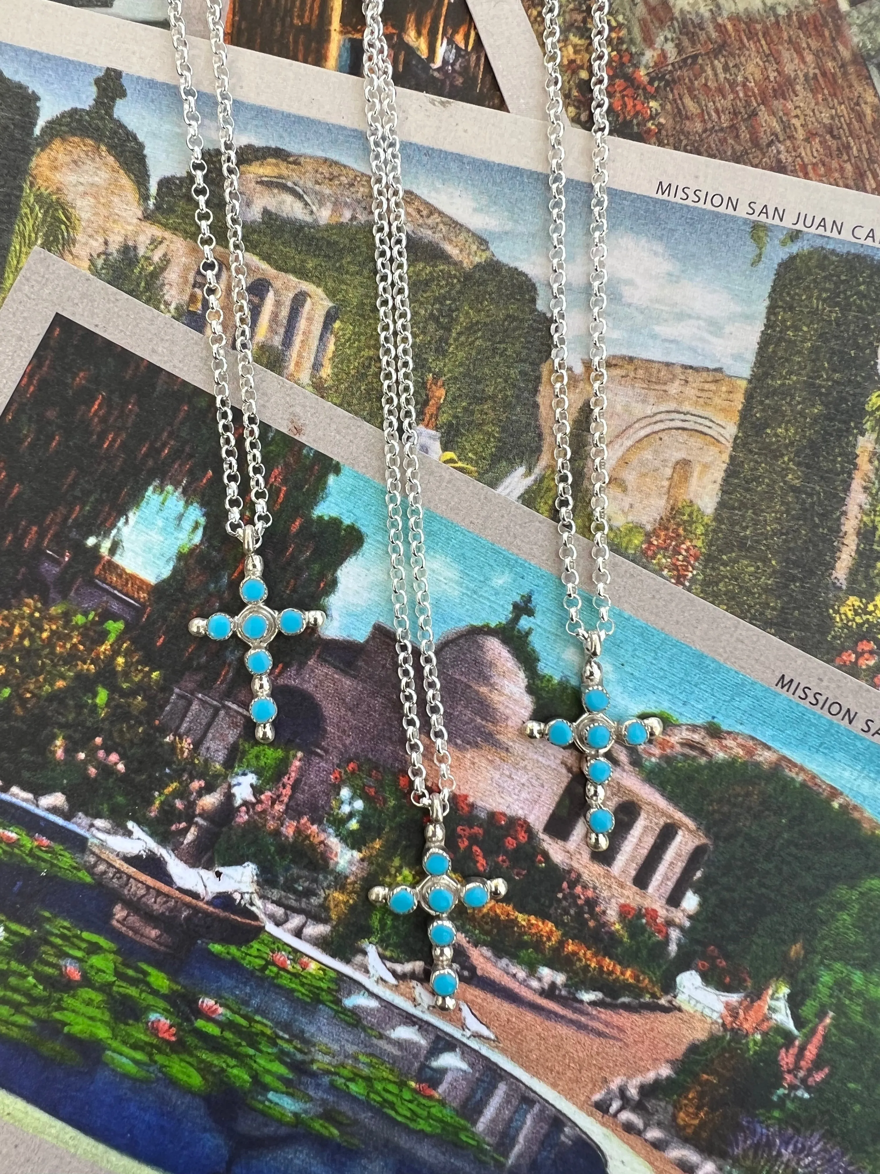 Turquoise Cross Necklace