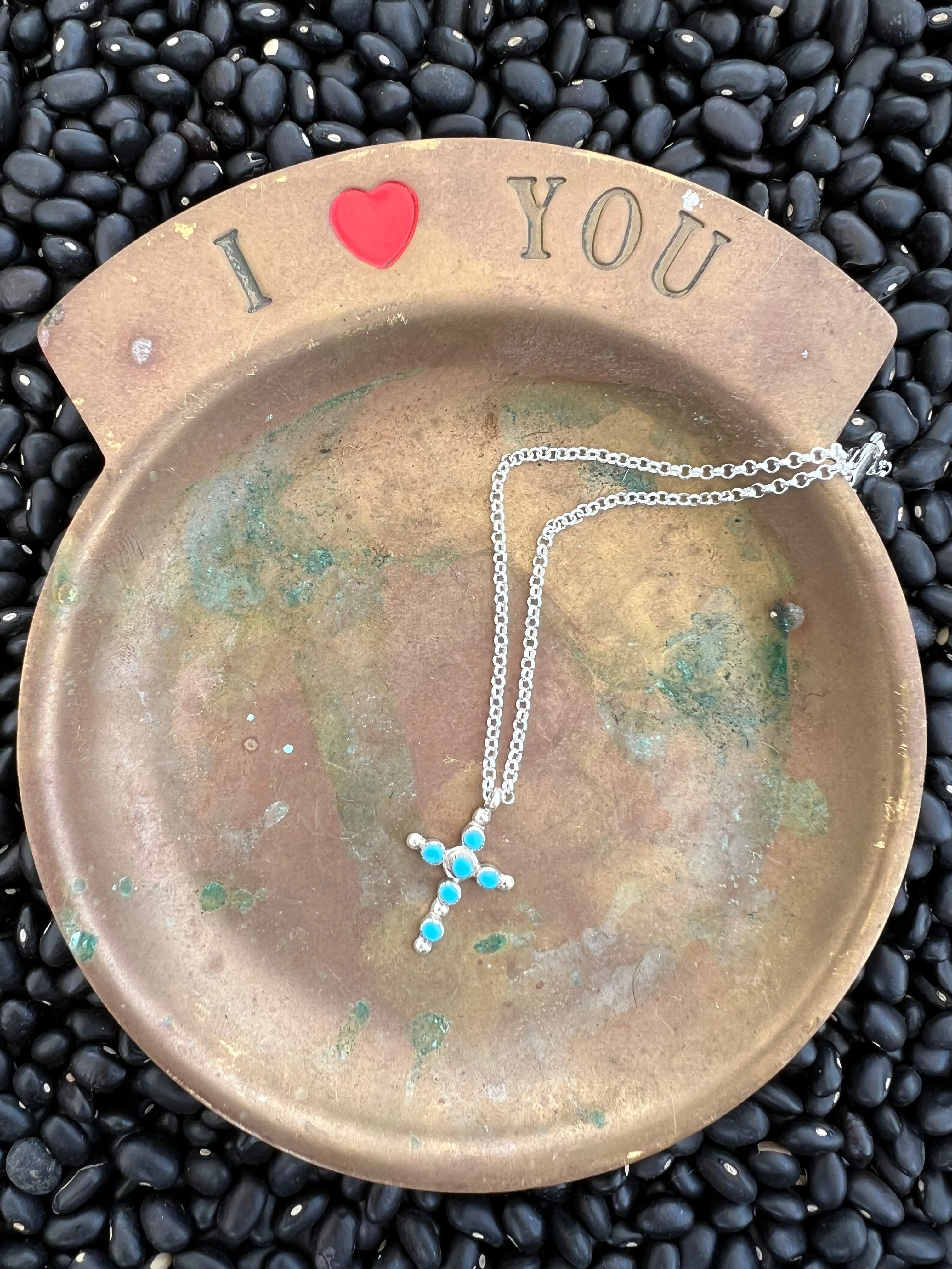 Turquoise Cross Necklace