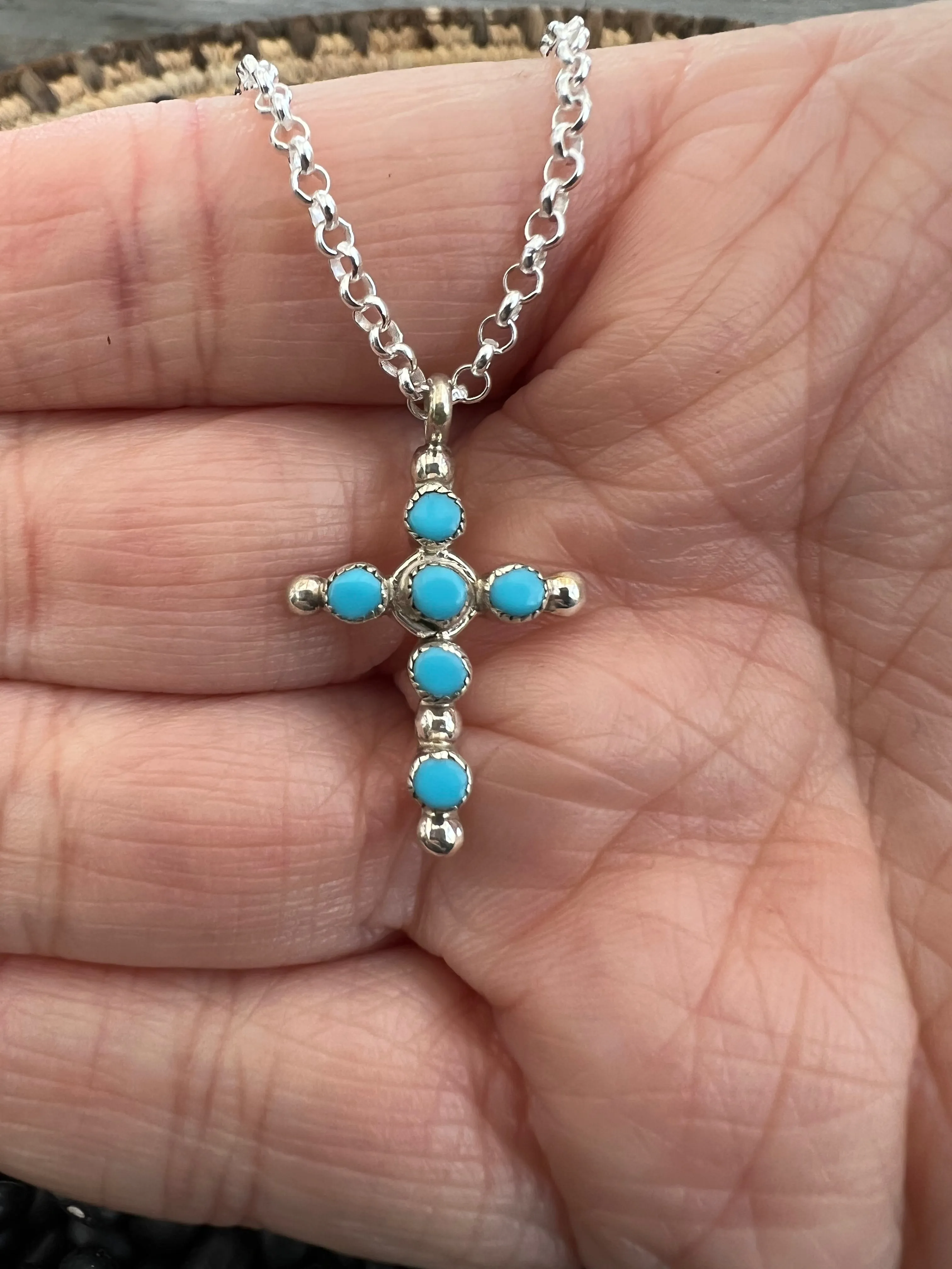 Turquoise Cross Necklace