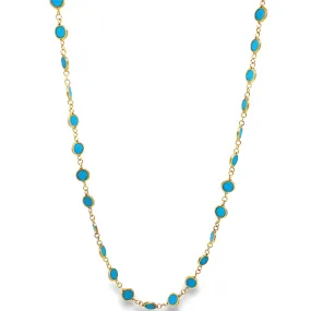 Turquoise Disk Necklace