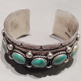 Turquoise Sterling Bracelet - Handmade Native American