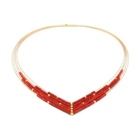 Valena Red Coral Necklace - 86021296