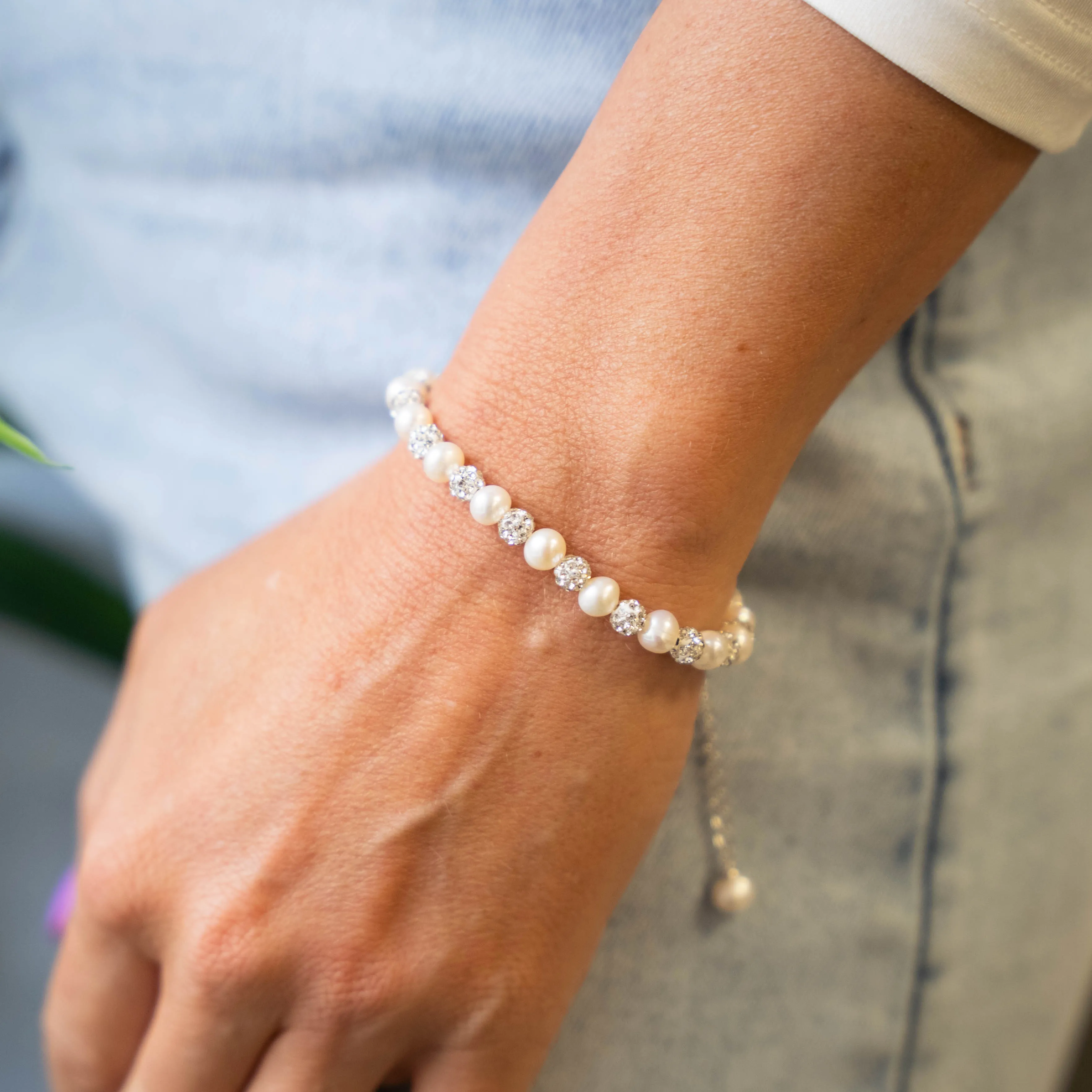 VANITY - Sterling Silver Baroque 925 Charm Accent Bracelet