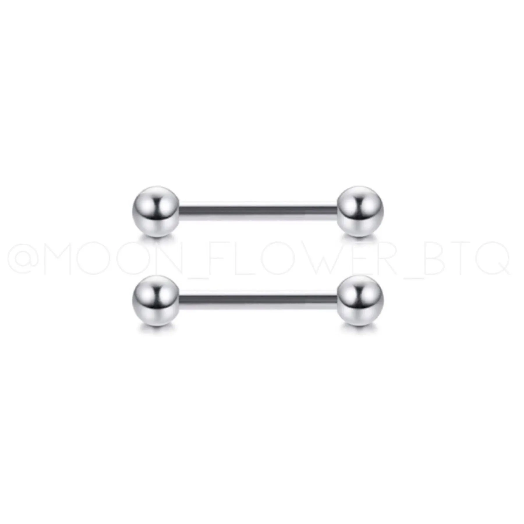 Very Tiny Silver Barbell Earrings