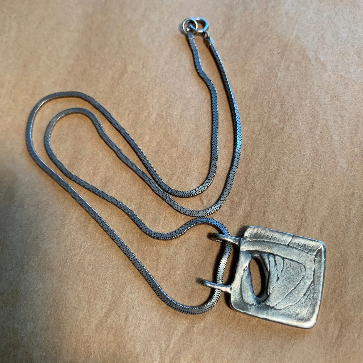 Vintage Sterling Pendant with Chain