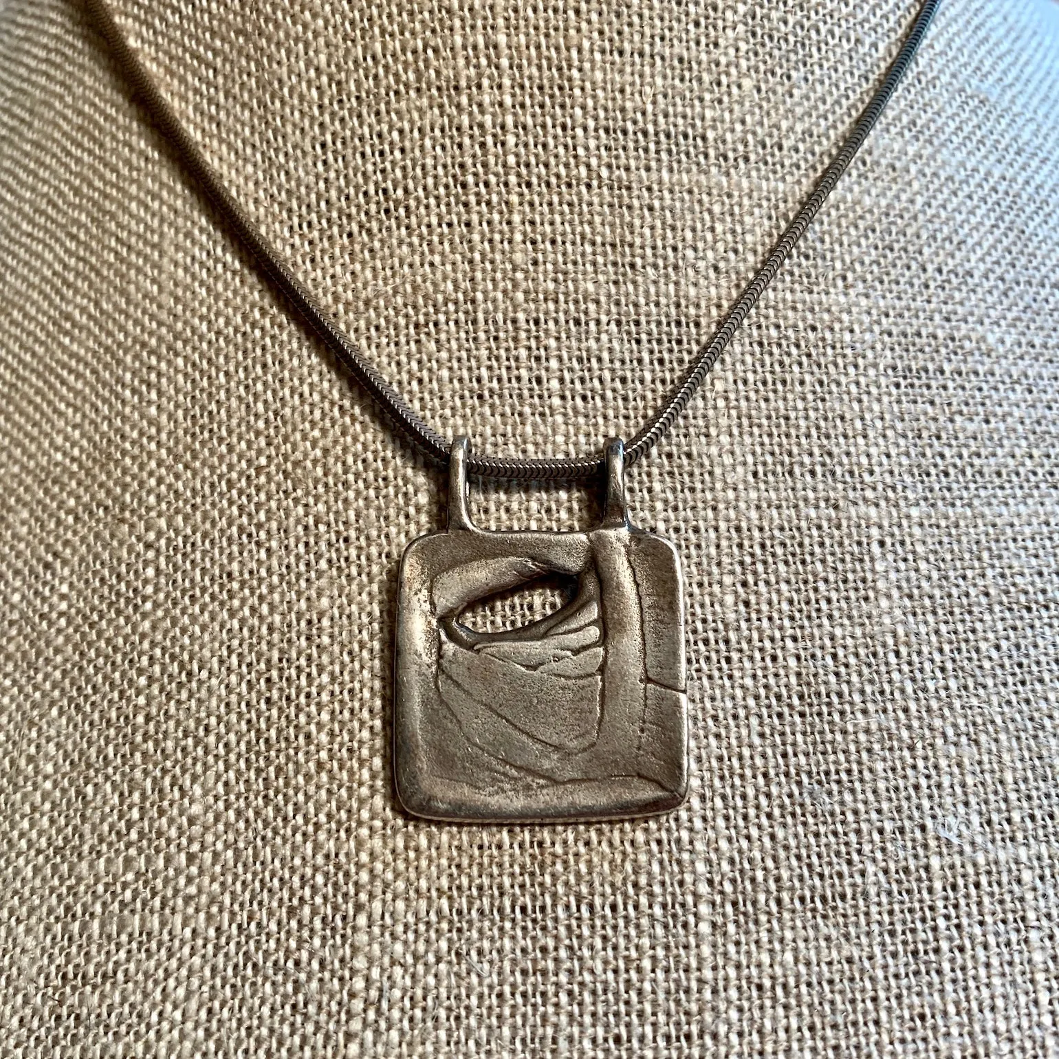 Vintage Sterling Pendant with Chain