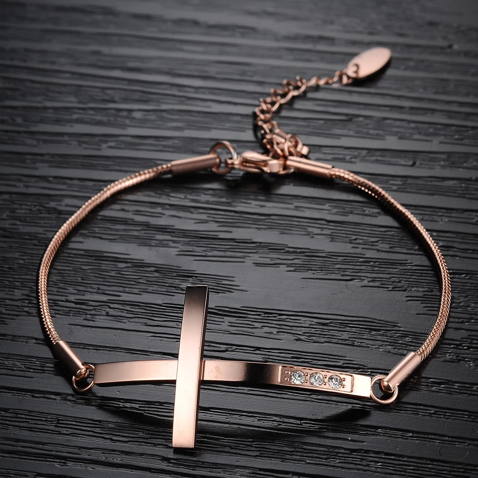 Women's Fashion Cross Bangle Bracelet