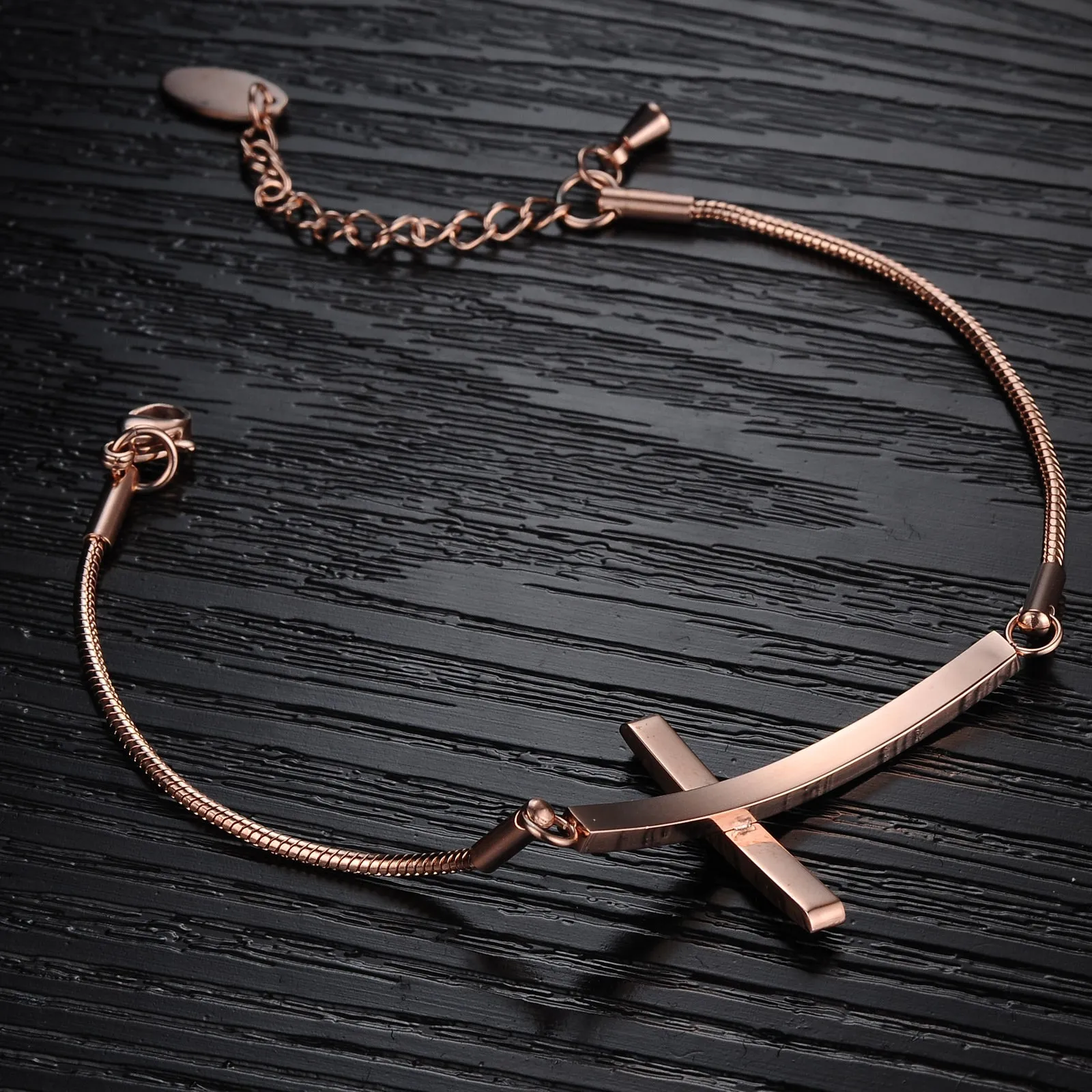 Women's Fashion Cross Bangle Bracelet