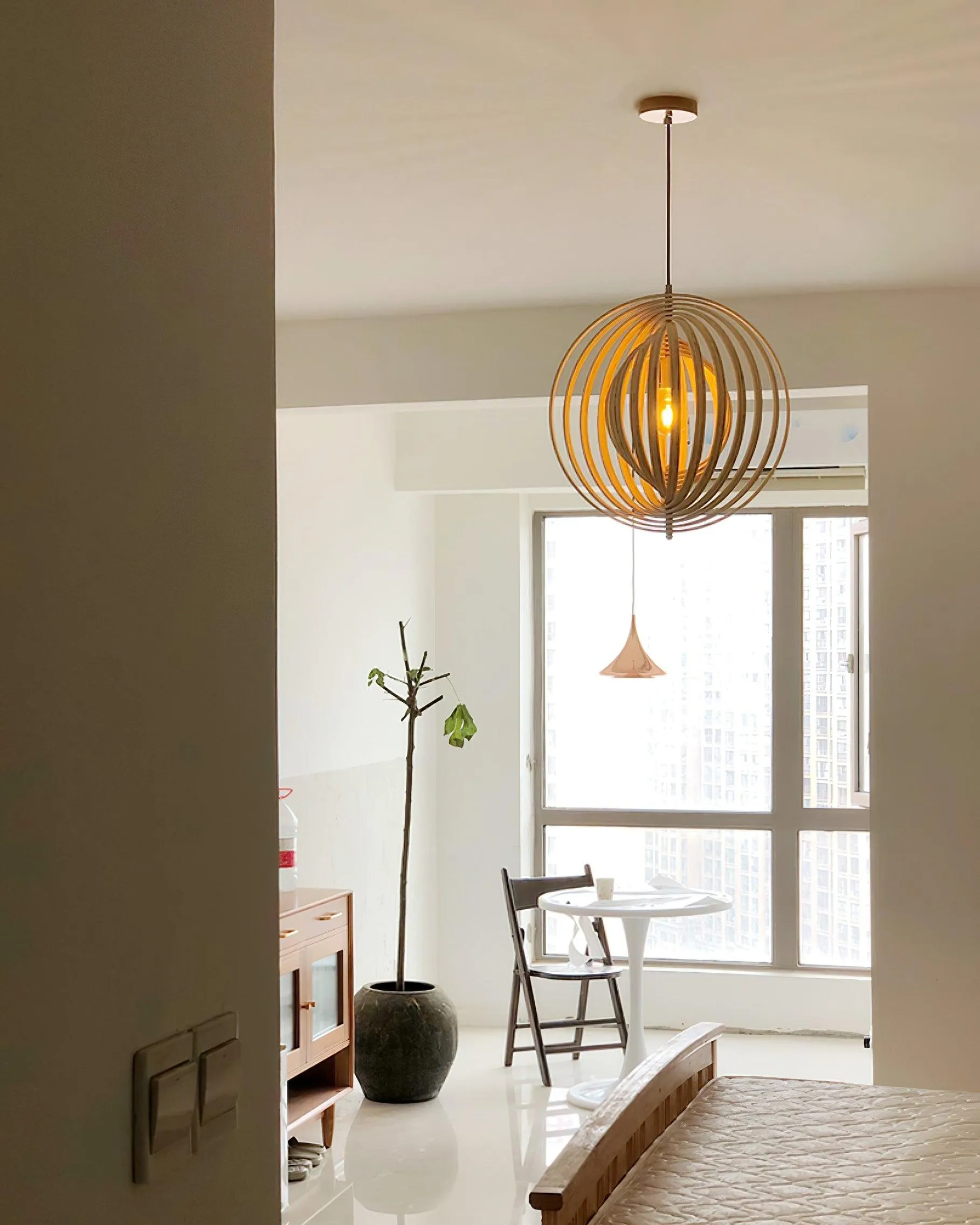Wooden Moon Pendant Lamp