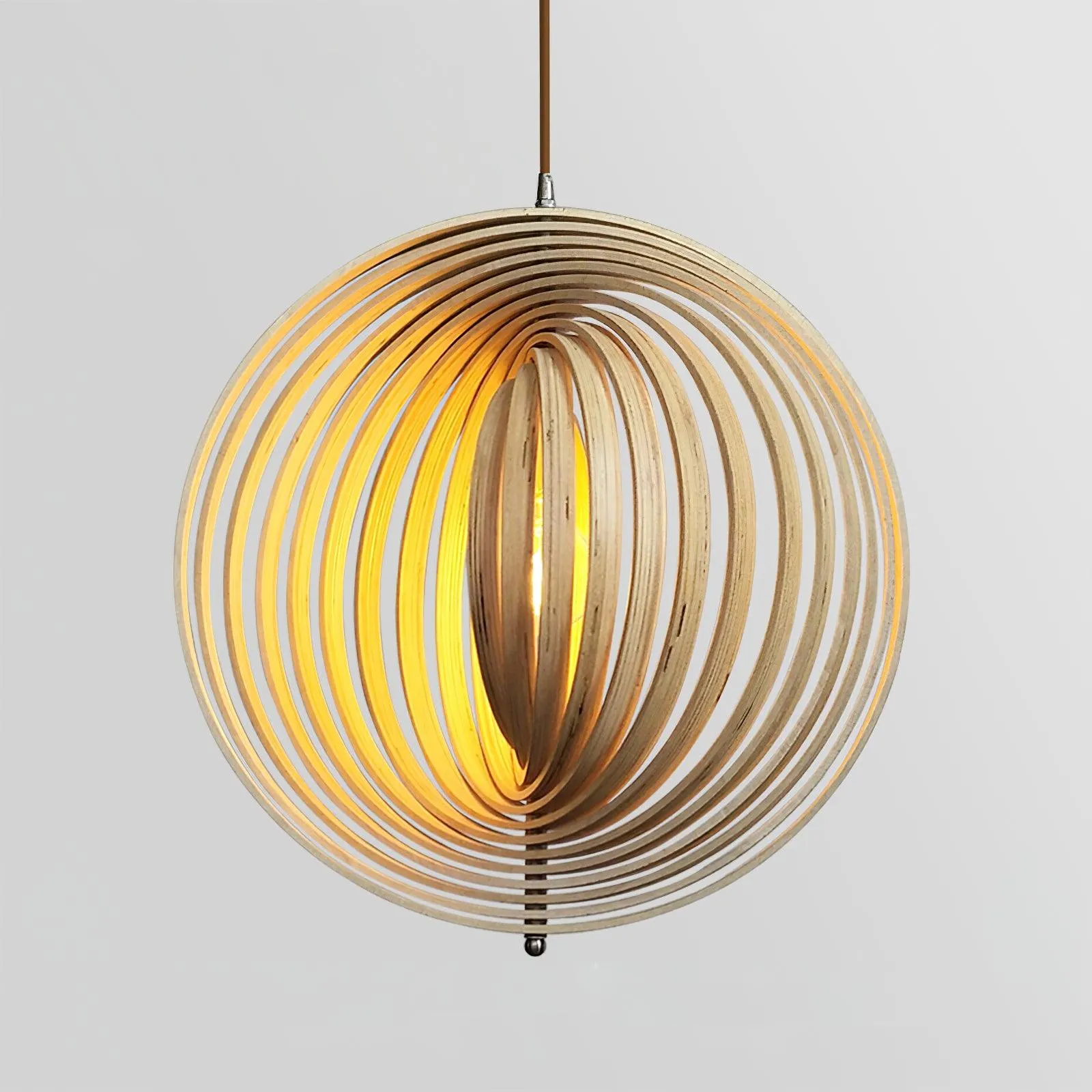 Wooden Moon Pendant Lamp