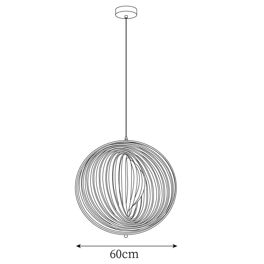 Wooden Moon Pendant Lamp