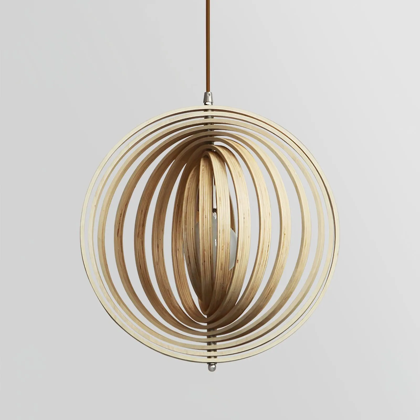 Wooden Moon Pendant Lamp