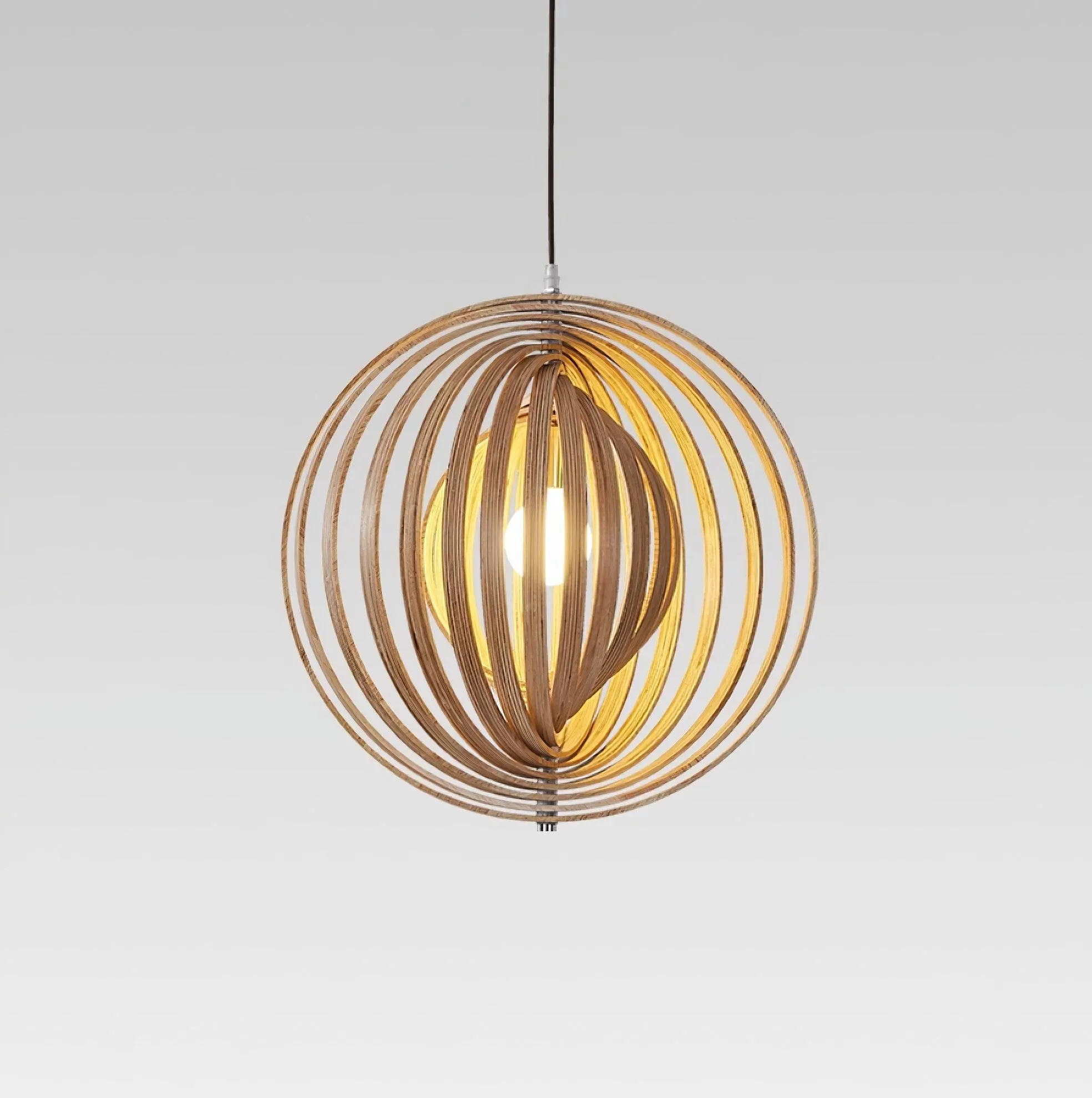 Wooden Moon Pendant Lamp