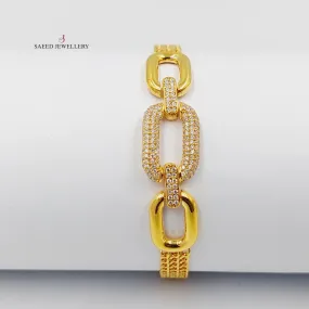 Zircon Studded   Belt Bracelet