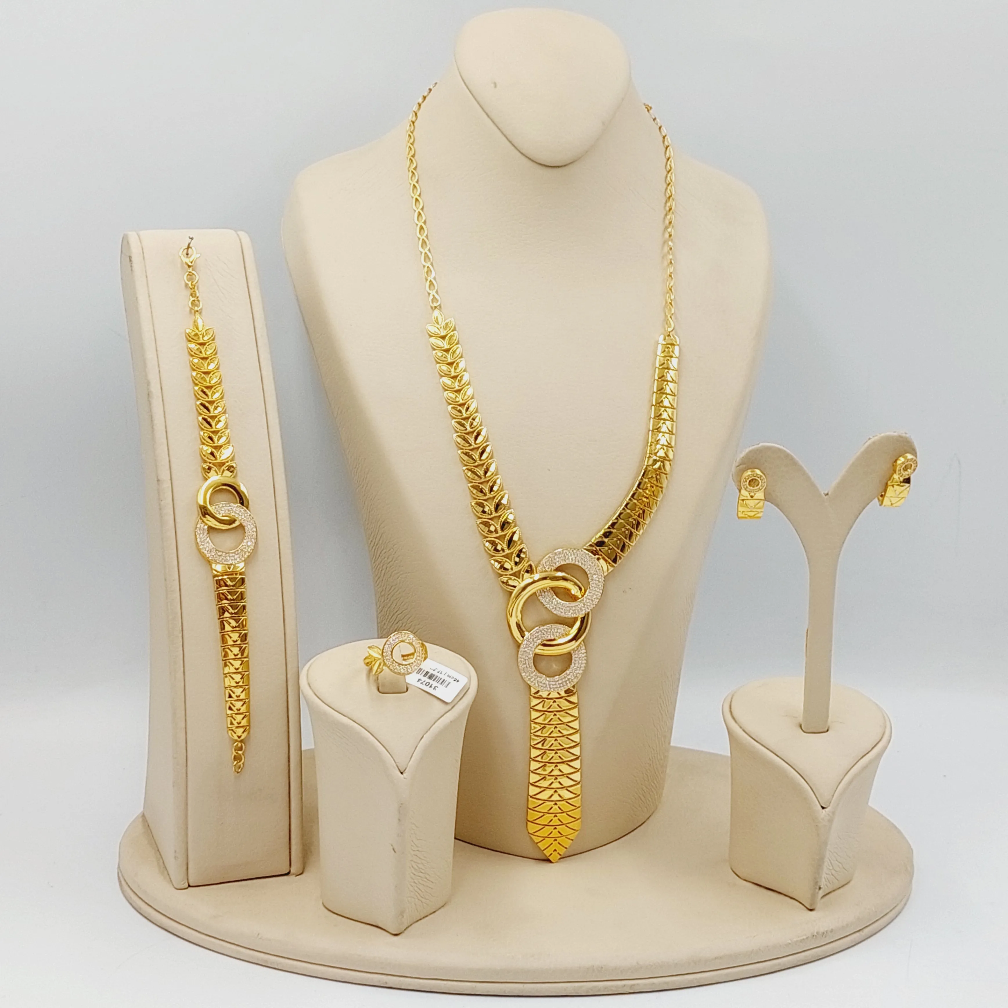 Zircon Studded Leaf Set