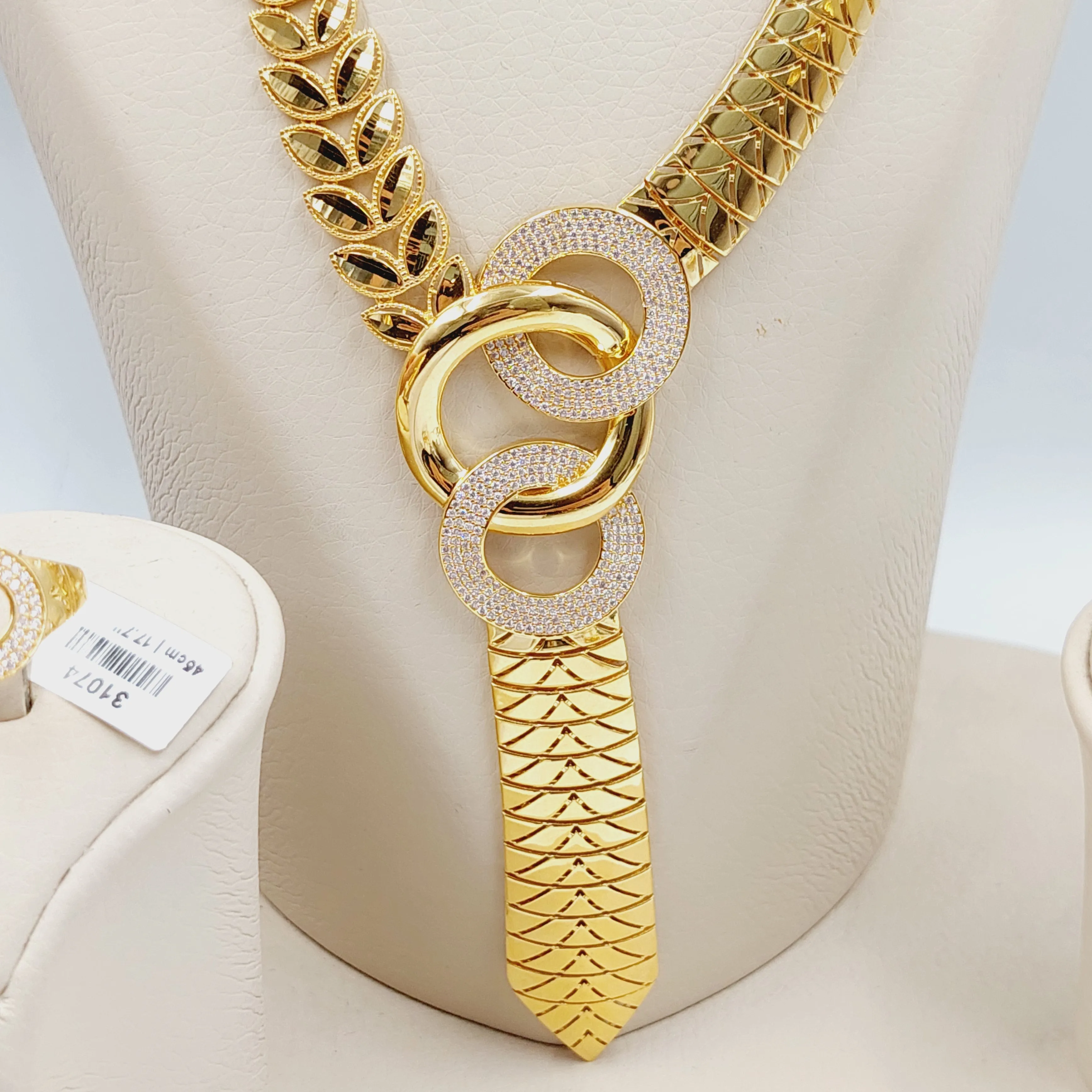 Zircon Studded Leaf Set