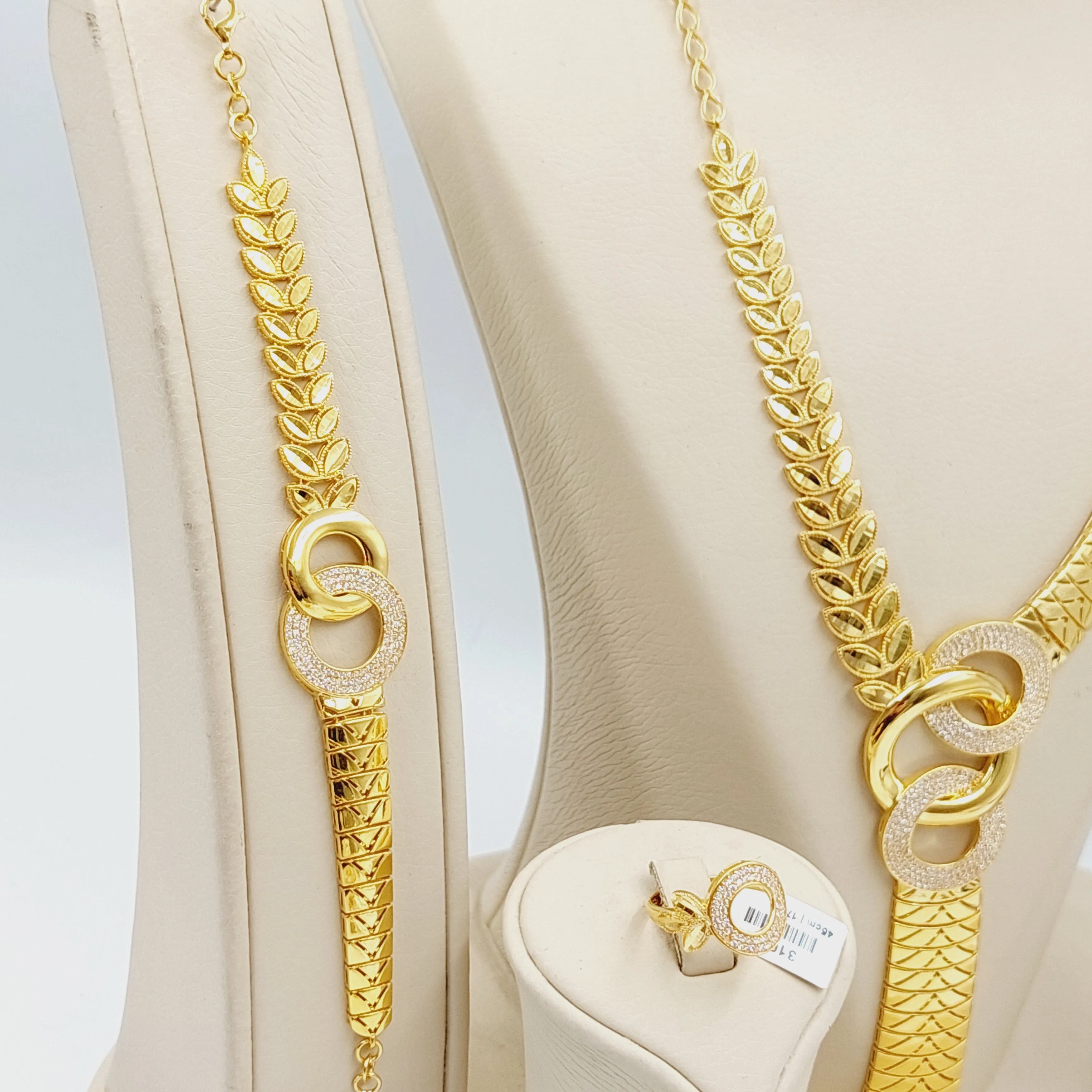 Zircon Studded Leaf Set